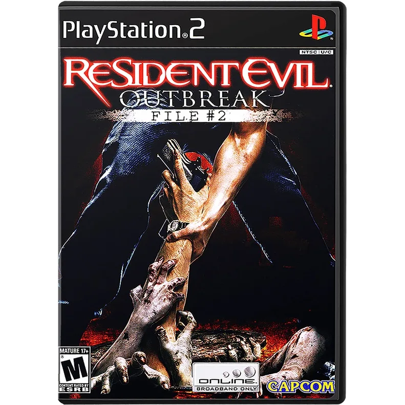 Полная обложка: Resident Evil Outbreak File #2. Изображение без обрезки.