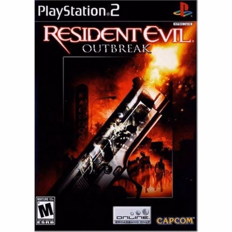 Полная обложка: Resident Evil Outbreak. Изображение без обрезки.