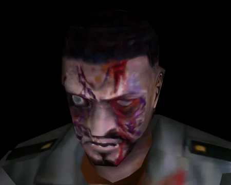 Марвин после превращения в зомби — Resident Evil 2 (1998)